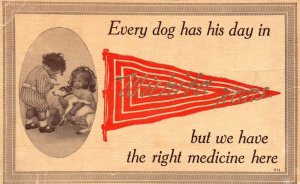 Vintage Postcard 1913 Every Dog Has His Day in Wichita Kansas Artwork