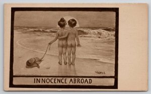 Two Little Full Moons On The Beach Innocence Abroad Postcard O23