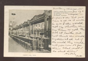 LOS ANGELES CALIFORNIA FOSGATE'S SODA FOUNTAIN INTERIOR VINTAGE POSTCARD