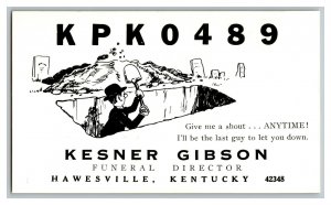 QSL Radio Card From Hawesville Kentucky KPK0489 