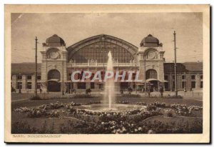 Old Postcard Basel Bundesbahnhof