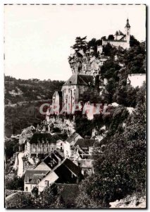 Postcard Modern Rocamadour The Rock Seen from the Road