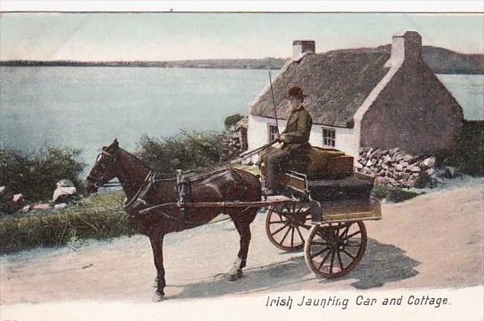 Irish Jaunting Car and Cottage