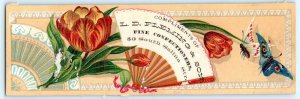 x2 LOT c1880s Syracuse, NY Bookmark Confectioner Artistic Trade Card Fleming C11