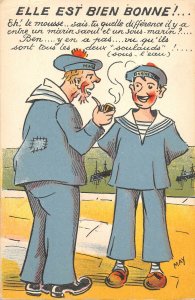 US3098 Elle Est Bien Bonne Marine Men Postcard sailor comic  france