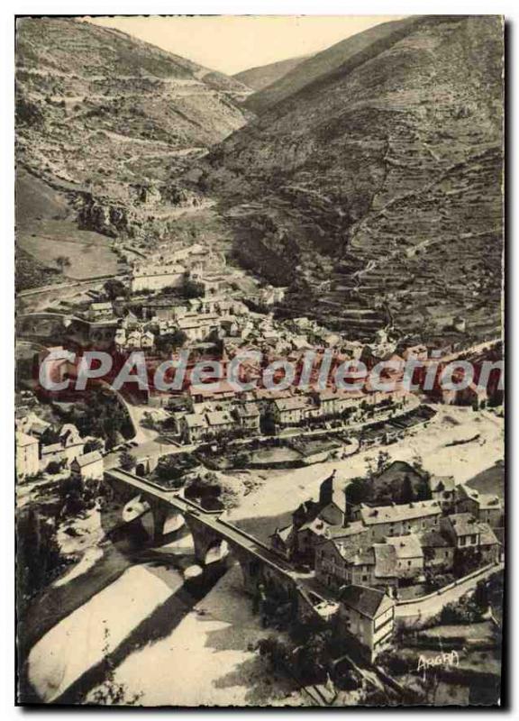 Postcard Modern Gorges Du Tarn View On Ensemble Sainte Enimie