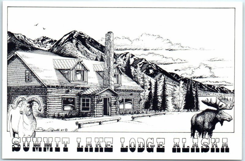 Postcard - Summit Lake Lodge - Chugach National Forest, Alaska