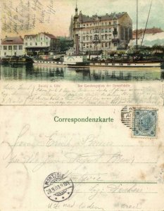 czech germany, AUSSIG a. Elbe, Ústí nad Labem, Landungsplan Dampfschiffe (1903)