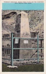Boundary Monument Where Three States And Two Countries Meet El Paso Texas