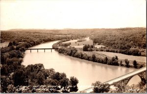 RPPC Down White River from Assembly Hall Lake Taneycomo MO Vintage Postcard M51