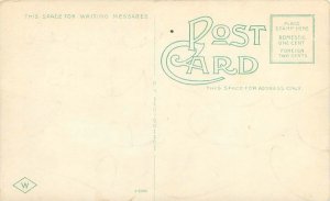 Columbus IN Washington St Looking North Litho Postcard Unused