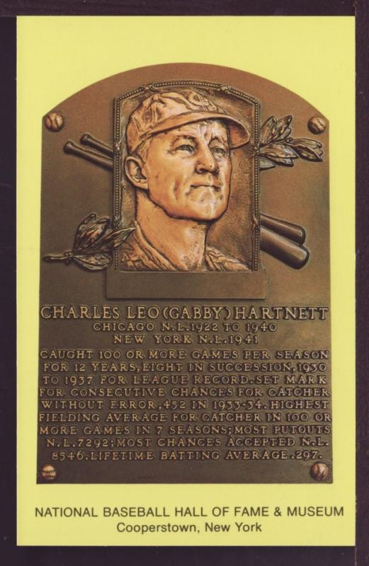 Charles Leo Hartnett Baseball Hall Fame Post Card 3251