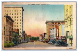 c1940's Falls Street Niagara Falls Ontario Canada Vintage Unposted Postcard