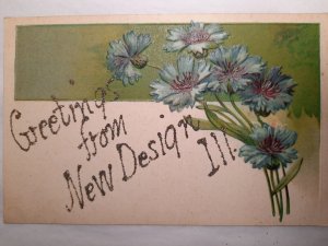 Postcard floral IL New Design greetings