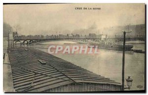 Old Postcard Crue of the Seine Paris