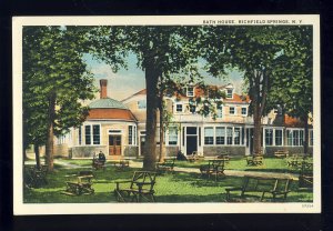 Richfield Springs, New York/NY Postcard, View Of Bath House