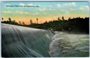 c1910s Tallassee, AL Falls Waterfall Near Montgomery Ala TJ Mattox Cigar PC A205