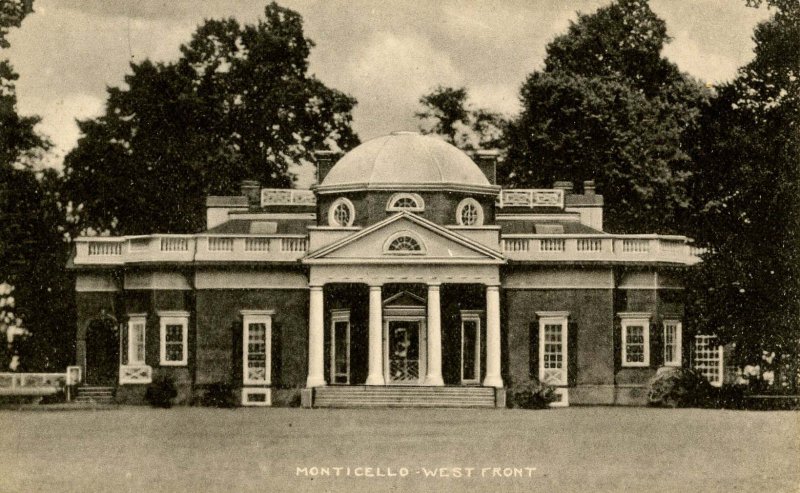 VA - Charlottesville. Monticello, West Front