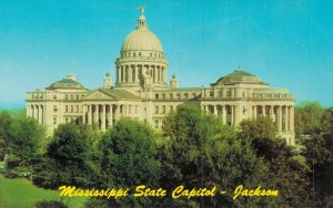 USA Mississippi State Capitol Jackson Mississippi Vintage Postcard 07.75