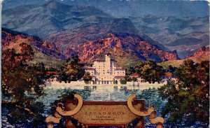 1940s The Broadmoor Hotel Maxfield Parrish Painting Colorado Springs CO Postcard