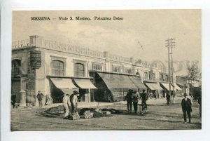 425963 ITALY Messina Viale S.Martino Palazzina Deleo Vintage postcard