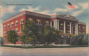 Postcard Court House Brownwood Texas TX