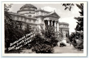 Ames Iowa IA RPPC Photo Postcard Berrosherr Hall Iowa State College c1940's