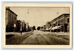 c1950s Meridian Street Looking North Portland Indiana IN Unposted Postcard