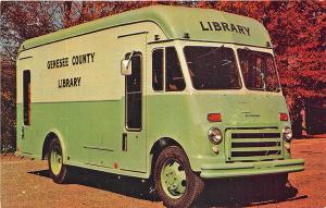 Genesee County MI Library Bookmobile Truck Postcard