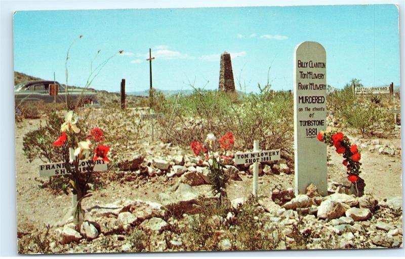 Graves Billy Clanton Tom Frank McLowery Boothill Graveyard Tombstone Arizona B80
