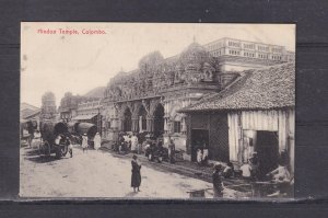 CEYLON, SRI LANKA, COLOMBO, HINDU TEMPLE, c1910 ppc., unused.
