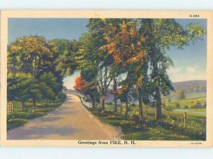 Linen GREETINGS FROM POSTCARD Pike New Hampshire NH ho5985