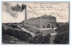 1907 Chain Rocks Water Works Plant St Louis Missouri MO Alton Illinois Postcard 