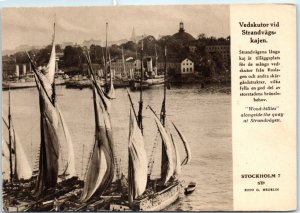 M-38346 Vedskutor vid Strandvägskajen/Wooden boats at Strandvägskajen-Stock...