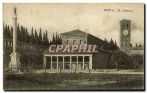 Old Postcard Roma S Lorenzo