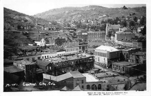 Central City CO Aerial View of Downtown Real Photo Postcard