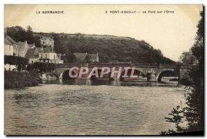 Old Postcard Switzerland Normandy Bridge & # 39Ouilly the bridge on & # 39orne