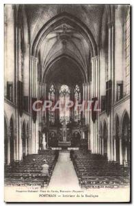 Postcard Old Basilica Interior Pontmain