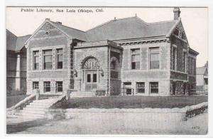 Public Library San Luis Obispo California 1910c postcard