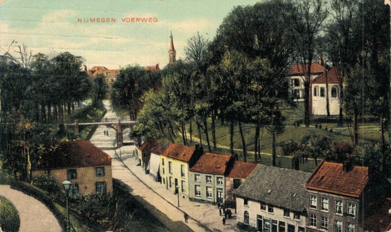 Netherlands Nijmegen Voerweg Vintage Postcard 07.52