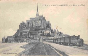 La Digue & Le Train Mont St Michel France 1910s postcard