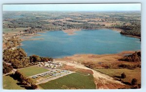 ANGOLA, Indiana IN ~ Roadside SILVER LAKE COURT & TRAILER COURT 1959  Postcard