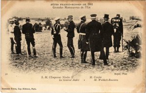 PC CPA Fetes Franco-Russes 1901 Grandes Manoeuvres de l'Est RUSSIA (a15894)