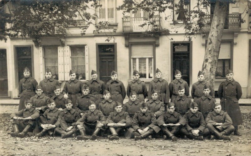 Military Group Real Photo Postcard World War 1 Camp Cogelsplein Deurne  06.75