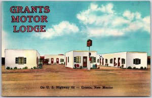 Grants New Mexico NM, On U.S. Highway 66, Grants Motor Lodge, Vintage Postcard
