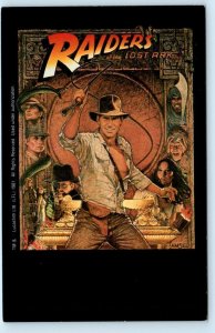 Advertising RAIDERS OF THE LOST ARK Videocassette 1984 Indiana Jones Postcard