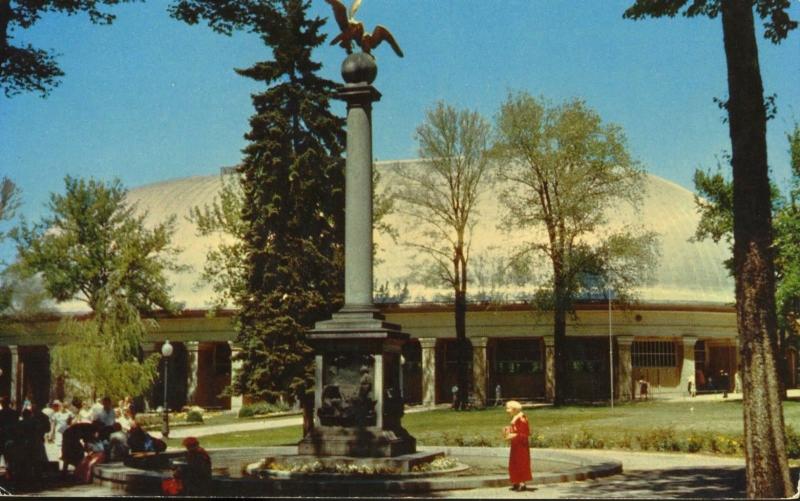 Mormon Tabernackle Seagull Monument Salt Lake City UT Utah Vintage Postcard D2