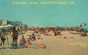 Vintage Postcard 1995 Greetings From Rehoboth Beach Delaware Beach Resort Crowd