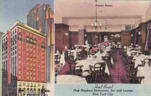 New York City Hotel Bristol Pink Elephant Restaurant Bar & Lounge