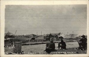 Texas City TX Camp Scene After Storm c1910 Real Photo Postcard